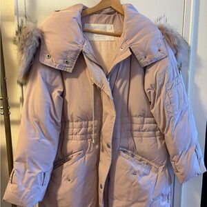 Korean - Women's Pink Parka Coat
